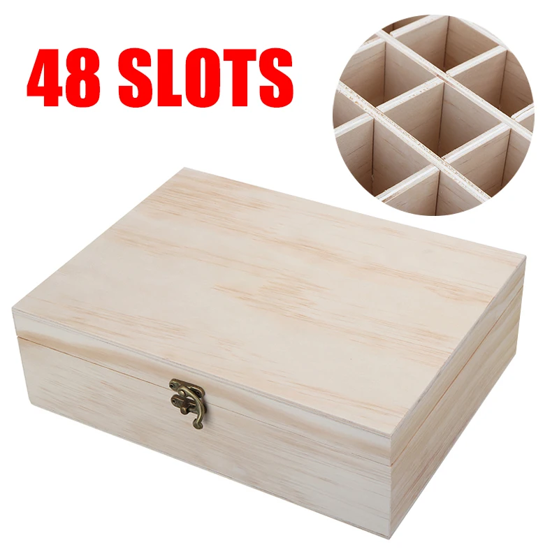 48 Slots Wooden Storage Essential Oil Bottle Box Holder Aromatherapy Bottles Storage Organizer 29x22x9cm
48 Slots Wooden Storage Essential Oil Bottle Box Holder Aromatherapy Bottles Storage Organizer 29x22x9cm
