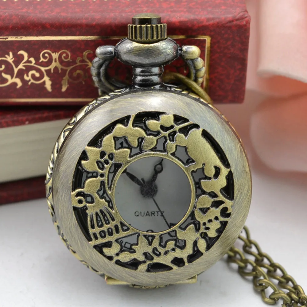 Винтажные карманные часы в стиле стимпанк кварцевые на цепочке подарок дедушке
