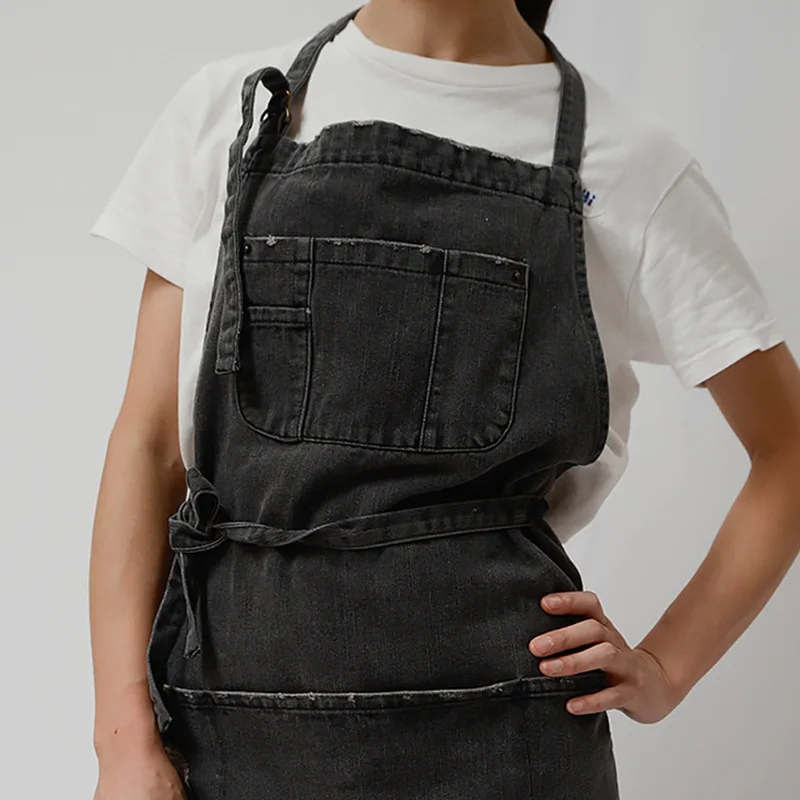 Professiona Korean Adjustable 100% Cotton Denim Apron Kitchen Aprons For Woman Adult Baking Smock Chef Cafe Unisex Jeans Apron
Professiona Korean Adjustable 100% Cotton Denim Apron Kitchen Aprons For Woman Adult Baking Smock Chef Cafe Unisex Jeans Apron