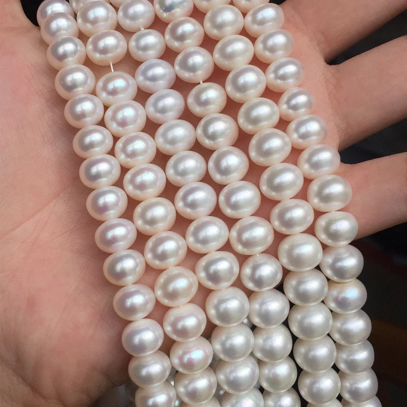 Freshwater Pearl Necklace Round Shape with Size 9-10mm Pearls Perfect Luster for DIY Jewelry Loose Pearl Strands
Freshwater Pearl Necklace Round Shape with Size 9-10mm Pearls Perfect Luster for DIY Jewelry Loose Pearl Strands