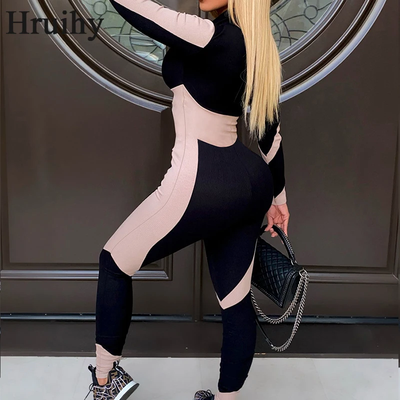 Casual Womens Clothing Skinny New Color Matching Rompers for Women Personalized Long Sleeve Party Office Enteritos Mujer Verano 
Casual Womens Clothing Skinny New Color Matching Rompers for Women Personalized Long Sleeve Party Office Enteritos Mujer Verano