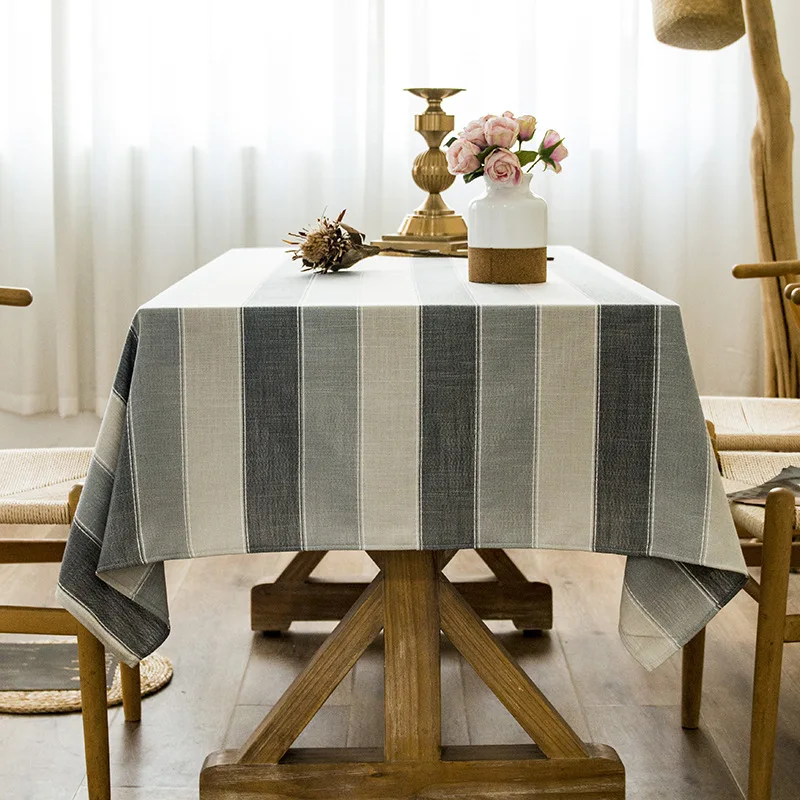 Striped Decorative linen Tablecloth Waterproof And Oil-Proof Thickened Rectangular Wedding Table Cover Tea Tablecloth
Striped Decorative linen Tablecloth Waterproof And Oil-Proof Thickened Rectangular Wedding Table Cover Tea Tablecloth