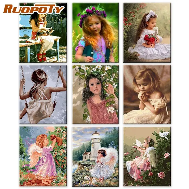 RUOPOTY Paints by numbers Angel girl 60x75cm Frame Diy Oil Digital Painting By Bumbers Figure Kits
RUOPOTY Paints by numbers Angel girl 60x75cm Frame Diy Oil Digital Painting By Bumbers Figure Kits