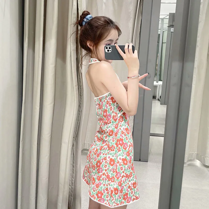 XEASY Za Dress Woman Knitted Floral Mini Summer Dresses Women 2021 Fashion Sleeveless Sexy Backless Short Dress Girl Vestidos
XEASY Za Dress Woman Knitted Floral Mini Summer Dresses Women 2021 Fashion Sleeveless Sexy Backless Short Dress Girl Vestidos