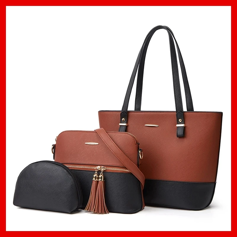 Ceossman Women's Handbag Shoulder Bag 3 PCS Messenger Hand Bag Wallet Ladies Designer Luxury 2021 PU Leather
Ceossman Women's Handbag Shoulder Bag 3 PCS Messenger Hand Bag Wallet Ladies Designer Luxury 2021 PU Leather