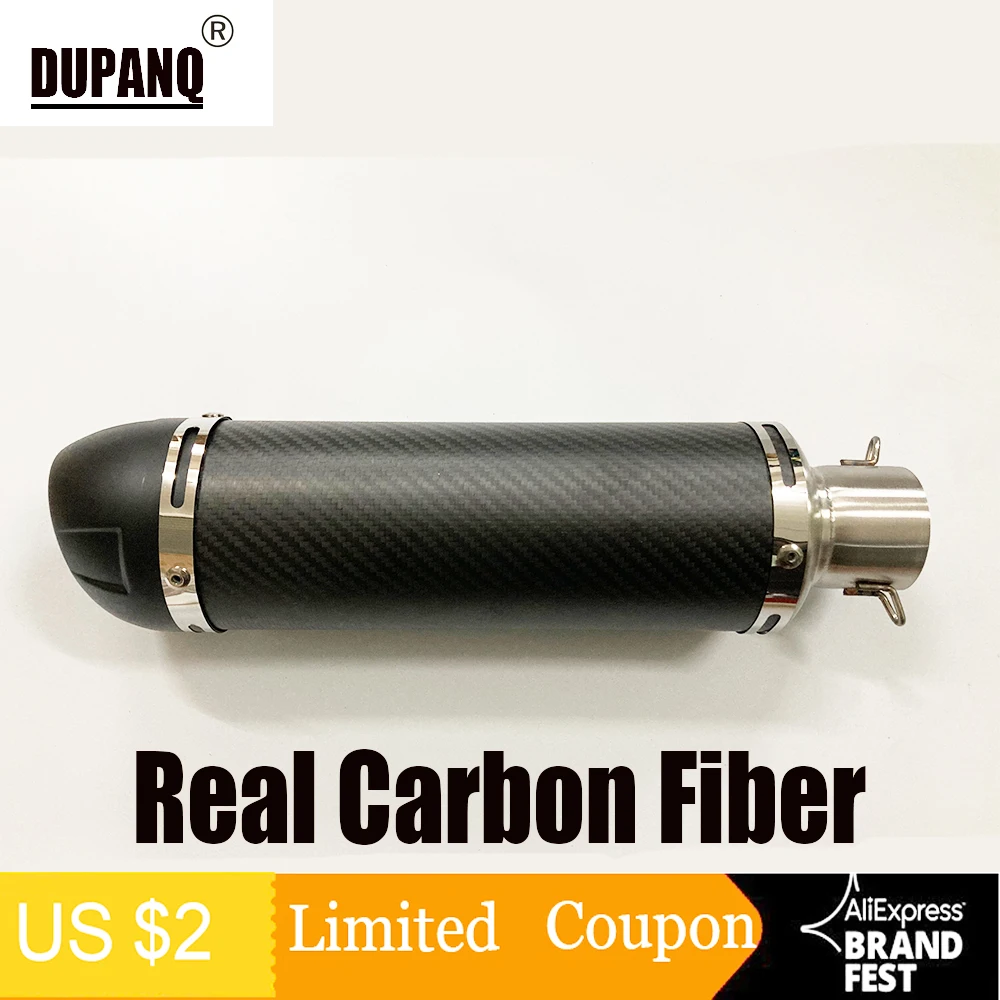 Глушитель выхлопной трубы DUPANQ из натурального углеродного волокна для мотоцикла, выхлопная труба с наклейкой дБ 
Глушитель выхлопной трубы DUPANQ из натурального углеродного волокна для мотоцикла, выхлопная труба с наклейкой дБ