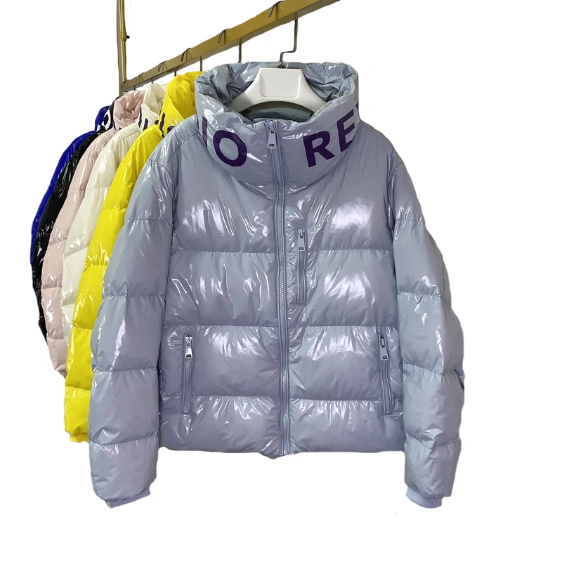 Shiny Down Jacket Women Overcoat Bread Costume Short Thicken Parkera Outerwear Woman Letter Winter White Duck Down Jacket Female
Shiny Down Jacket Women Overcoat Bread Costume Short Thicken Parkera Outerwear Woman Letter Winter White Duck Down Jacket Female