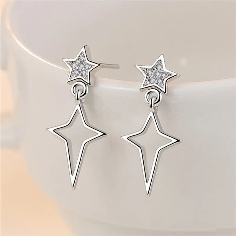 925 Sterling Silver Tassel Star Cross Charm Stud Earrings For Women Girl Kids Elegant Party Jewelry eh1151
925 Sterling Silver Tassel Star Cross Charm Stud Earrings For Women Girl Kids Elegant Party Jewelry eh1151