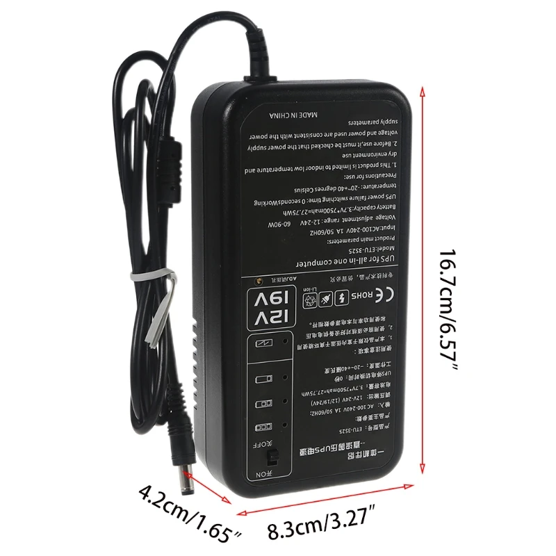 XX9A UPS беспрерывный источник питания 7500 мАч с DC 12 В до 24 В x мм выход для беспроводного маршрутизатора ноутбука все в одном ПК
XX9A UPS беспрерывный источник питания 7500 мАч с DC 12 В до 24 В x мм выход для беспроводного маршрутизатора ноутбука все в одном ПК