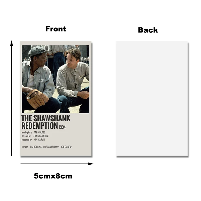 8Pcs/set Popular Movies Album Cover Photo Cards The Shawshank Redemption Seven Introduction Photocards for Fans Collection
8Pcs/set Popular Movies Album Cover Photo Cards The Shawshank Redemption Seven Introduction Photocards for Fans Collection