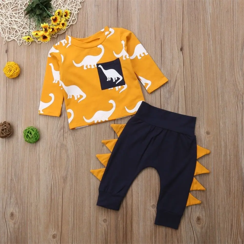 2PCS Kids Baby Boy Outfits Casual T-shirt Dinosaur Pattern Tops + Long Pants Leggings Cotton Clothes Sets
2PCS Kids Baby Boy Outfits Casual T-shirt Dinosaur Pattern Tops + Long Pants Leggings Cotton Clothes Sets