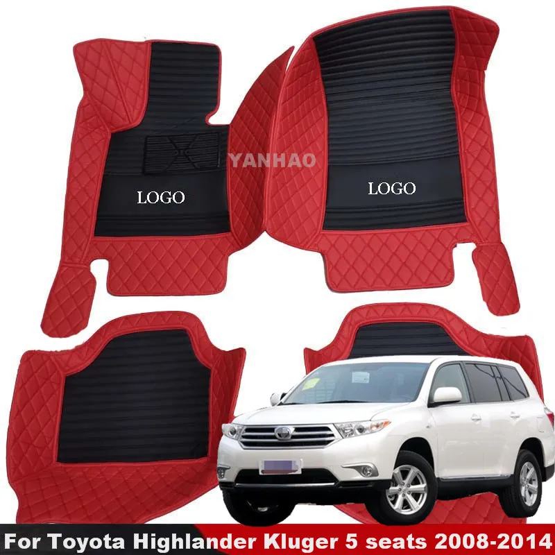 Автомобильный напольный коврик для Toyota Highlander Kluger, 5 сидений, 2008-2014, коврики для автомобильного интерьера, аксессуары для стайлинга автомобиля
Автомобильный напольный коврик для Toyota Highlander Kluger, 5 сидений, 2008-2014, коврики для автомобильного интерьера, аксессуары для стайлинга автомобиля