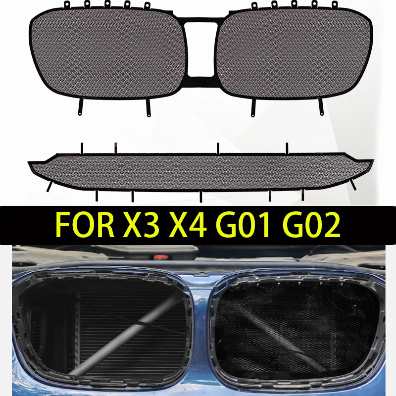 Передняя решетка радиатора для BMW X3 G01 X4 G02 2018 2019 2020 Внутренняя сетка защиты от