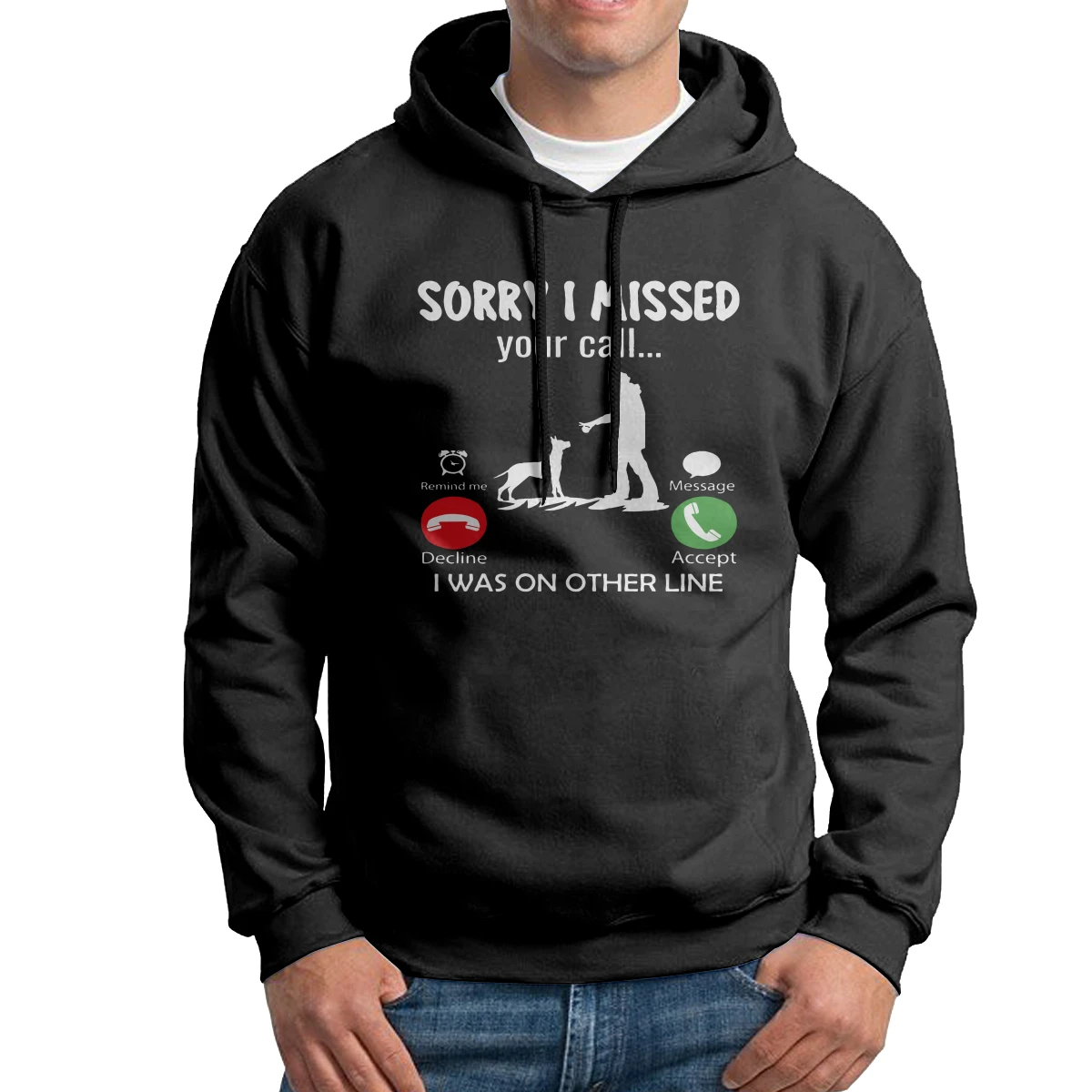 Dog Lovers Gift Sorry I Missed Your Call I Was On Other Line Hoodies Man Fun Hooded Tops 100% Cotton Normal Hooded Sweatshirt
Dog Lovers Gift Sorry I Missed Your Call I Was On Other Line Hoodies Man Fun Hooded Tops 100% Cotton Normal Hooded Sweatshirt