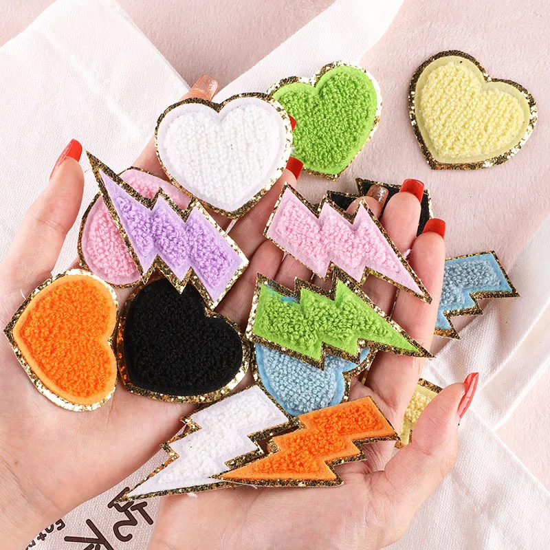 Towel Embroidered Love Lightning Patch Sticker Garment Accessories Badge Sequins Applique Embroidered Cloth Label Sewing Patches
Towel Embroidered Love Lightning Patch Sticker Garment Accessories Badge Sequins Applique Embroidered Cloth Label Sewing Patches
