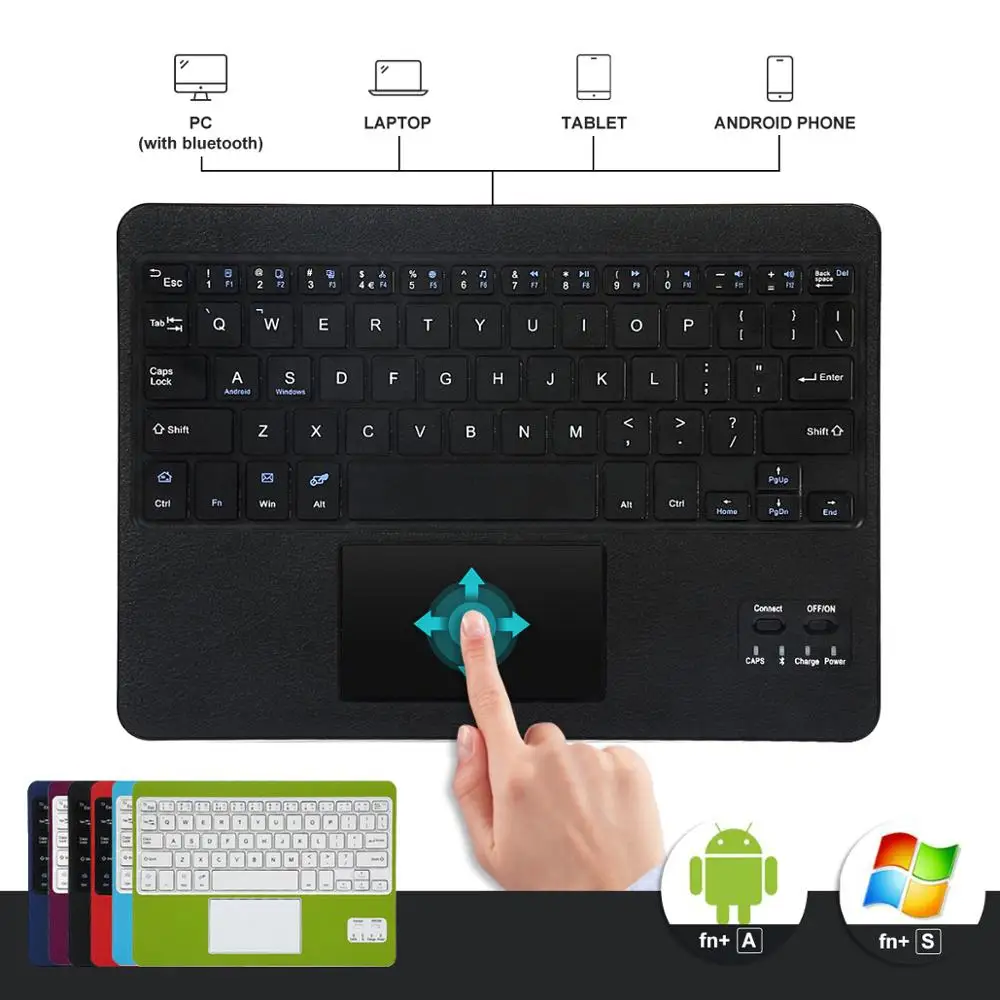 10 Inch Uninversal Bluetooth Keyboard with Touchpad for Windows & Android System Tablets QWERTY AZERTY
10 Inch Uninversal Bluetooth Keyboard with Touchpad for Windows & Android System Tablets QWERTY AZERTY