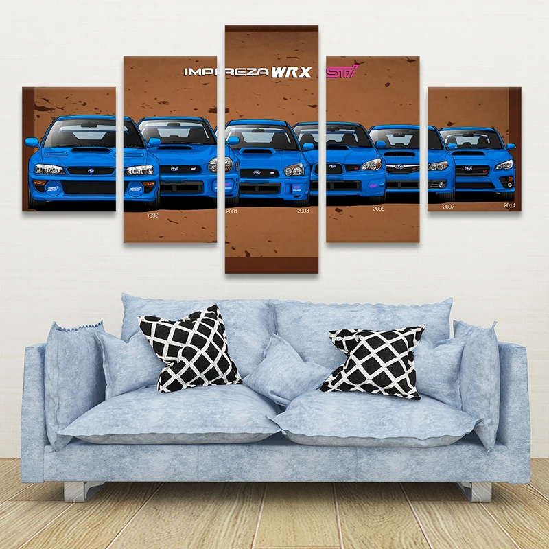 Hd Prints Wall Art 5 Pieces Blue Cool Car STI Sports Car Fashion Poster Painting Canvas Pictures Home Decoration For Living Room
Hd Prints Wall Art 5 Pieces Blue Cool Car STI Sports Car Fashion Poster Painting Canvas Pictures Home Decoration For Living Room