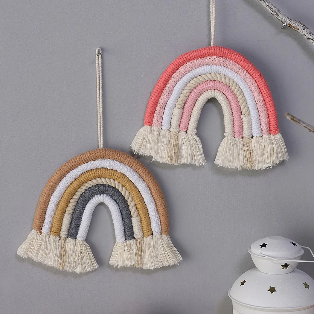 Hand Woven Pendant Lace Wall Hanging Art Tapestry Home Bedroom Decoration Exquisite Handmade Decorations Rainbow Ornaments
Hand Woven Pendant Lace Wall Hanging Art Tapestry Home Bedroom Decoration Exquisite Handmade Decorations Rainbow Ornaments