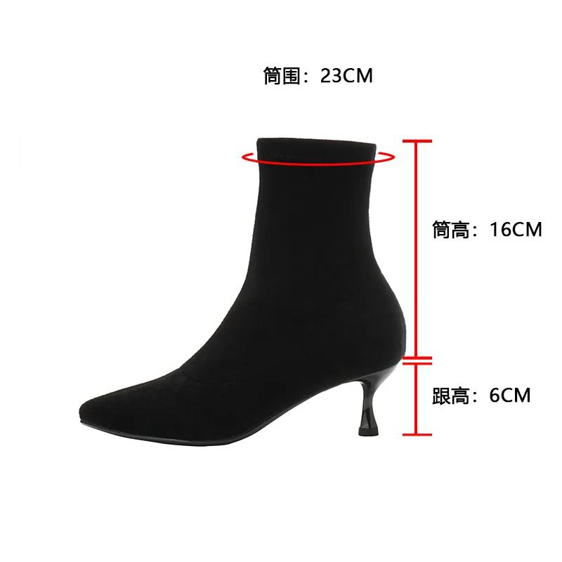 high-heeled women's short boots black new versatile medium boot Autumn 2021 cup heel skinny boots suede
high-heeled women's short boots black new versatile medium boot Autumn 2021 cup heel skinny boots suede