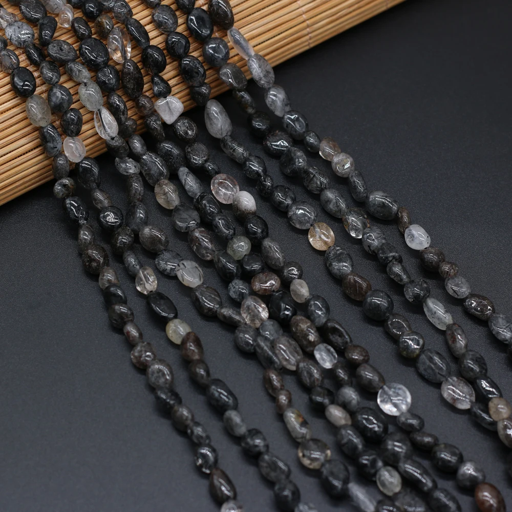 Natural Stone Bead Irregular Shape Black Rutilated Quartz Beads for Trendy Jewelry Making Bracelet Necklace Accessories
Natural Stone Bead Irregular Shape Black Rutilated Quartz Beads for Trendy Jewelry Making Bracelet Necklace Accessories