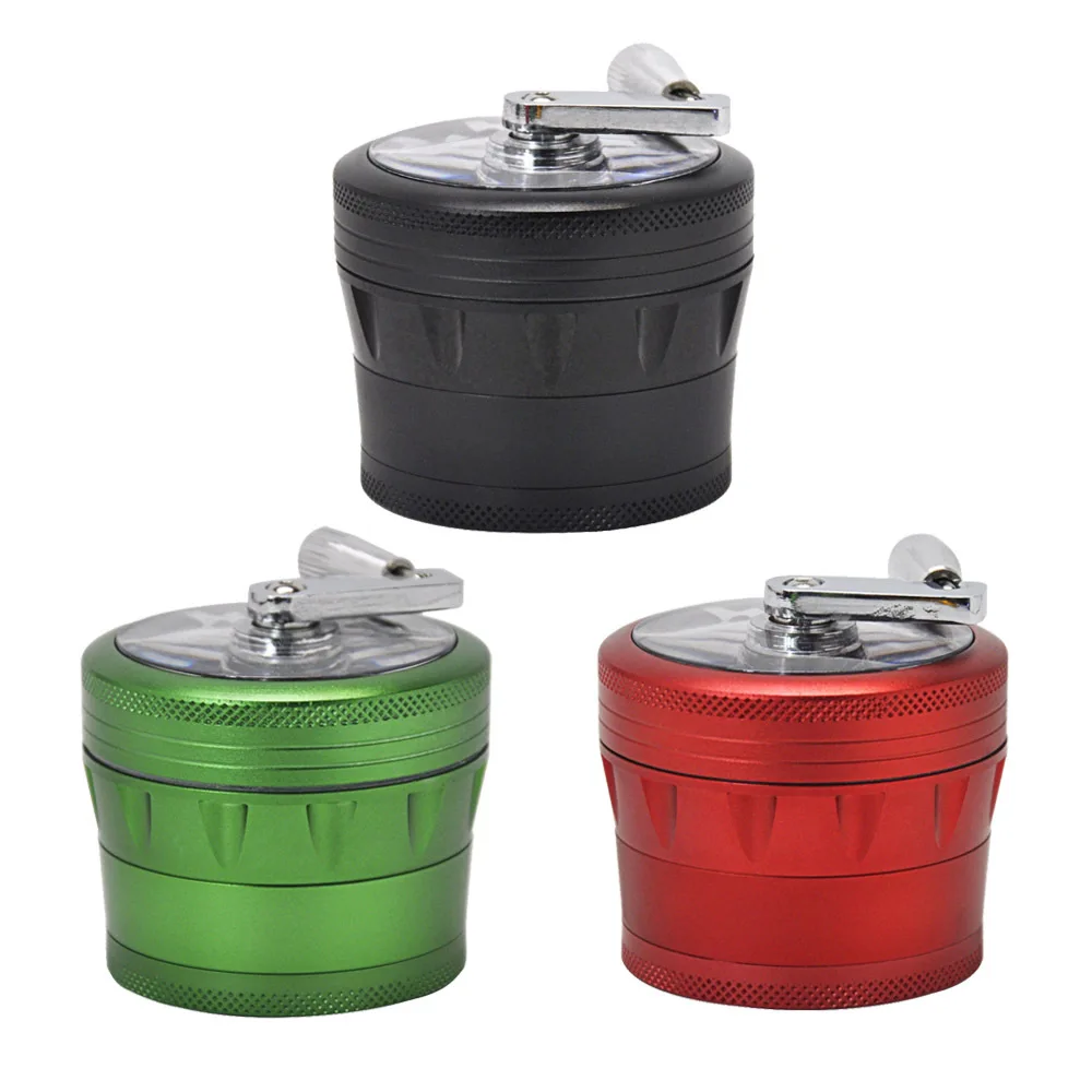 63mm Diameter Zinc Alloy 4-layer Metal Hand-Cranked Cigarette Grinder for Herb Weed Accessories
63mm Diameter Zinc Alloy 4-layer Metal Hand-Cranked Cigarette Grinder for Herb Weed Accessories