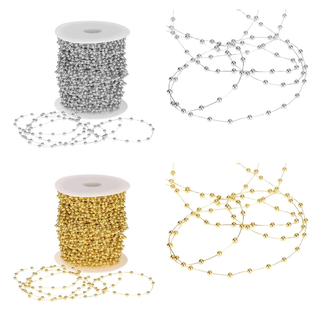 Beads Chain Party DIY Decoration String Garland Trims for Bridal Bouquet Flowers Wedding Party Festival 197ft
Beads Chain Party DIY Decoration String Garland Trims for Bridal Bouquet Flowers Wedding Party Festival 197ft