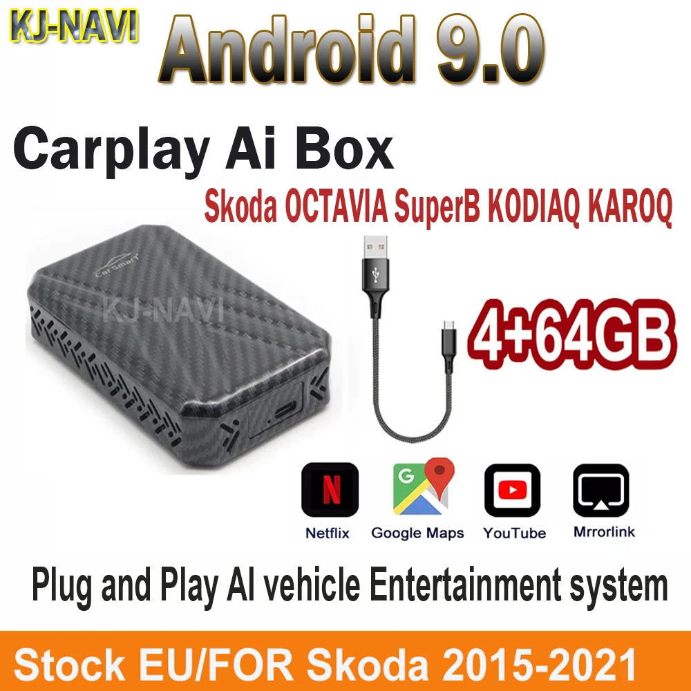 4G+64G Apple Carplay AI Box TV Box Plug and Play Auto For Skoda OCTAVIA SuperB KODIAQ KAROQ 2015- 2021 Car Entertainment System
4G+64G Apple Carplay AI Box TV Box Plug and Play Auto For Skoda OCTAVIA SuperB KODIAQ KAROQ 2015- 2021 Car Entertainment System