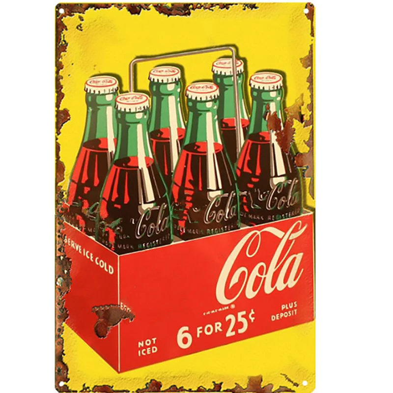 Ice Cold Cola Drinks Retro Poster Metal Plaques Tin Sign Wall Stickers Cafe Bar Kitchen Plate Painting Decor Rusted Home Decor
Ice Cold Cola Drinks Retro Poster Metal Plaques Tin Sign Wall Stickers Cafe Bar Kitchen Plate Painting Decor Rusted Home Decor