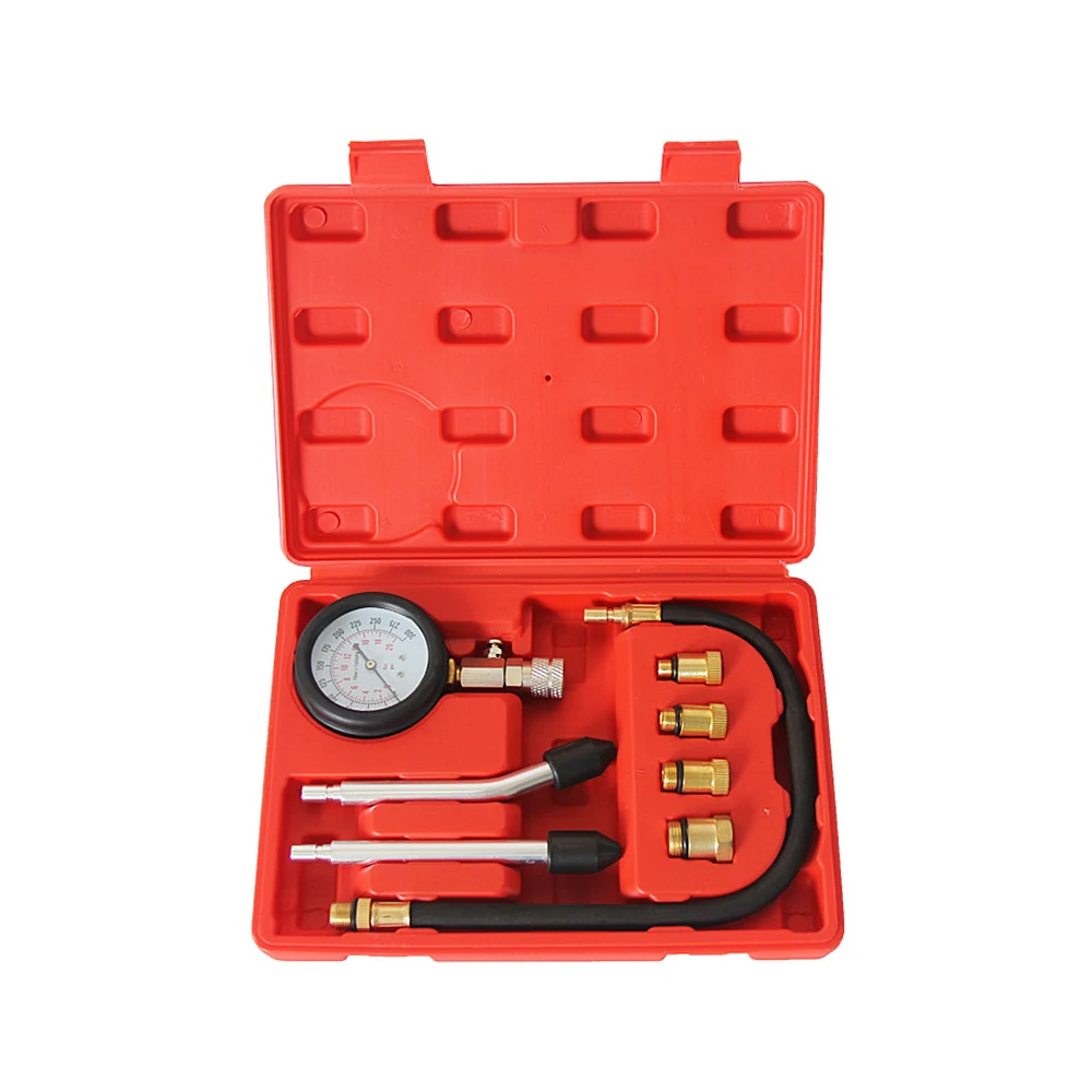 Compression Tester Pressure Gauge Tester Kit Motor Auto Petrol Gas Engine Cylinder Car Motorcycle Pressure Gauge with Adapter
Compression Tester Pressure Gauge Tester Kit Motor Auto Petrol Gas Engine Cylinder Car Motorcycle Pressure Gauge with Adapter