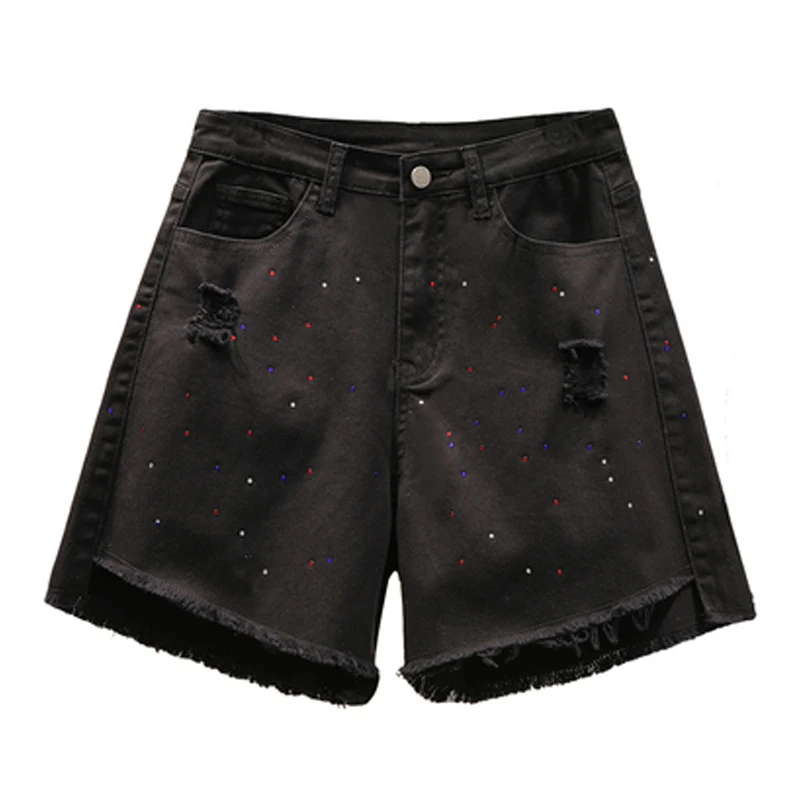 Women's Denim Shorts Large Size 2021 High Waist Shorts Women Casual Loose Ladies Fashion Glittering Wide Balck Leg Short Jeans
Women's Denim Shorts Large Size 2021 High Waist Shorts Women Casual Loose Ladies Fashion Glittering Wide Balck Leg Short Jeans