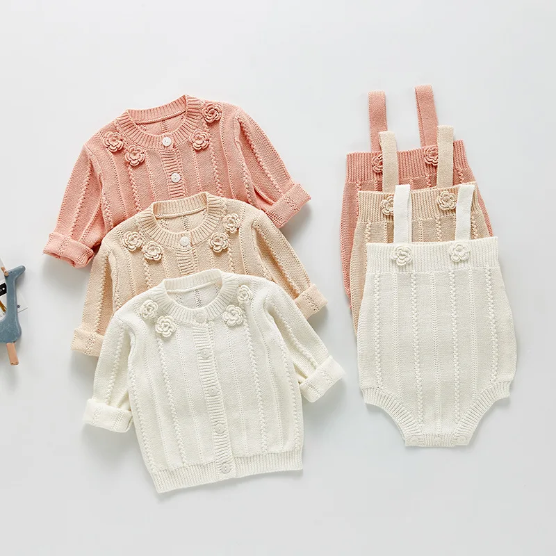 HAYANA 2021 Autumn New Baby Clothes Set Solid Knit Cardigan Jacket And Strap Bodysuit 2 Pcs Suit
HAYANA 2021 Autumn New Baby Clothes Set Solid Knit Cardigan Jacket And Strap Bodysuit 2 Pcs Suit