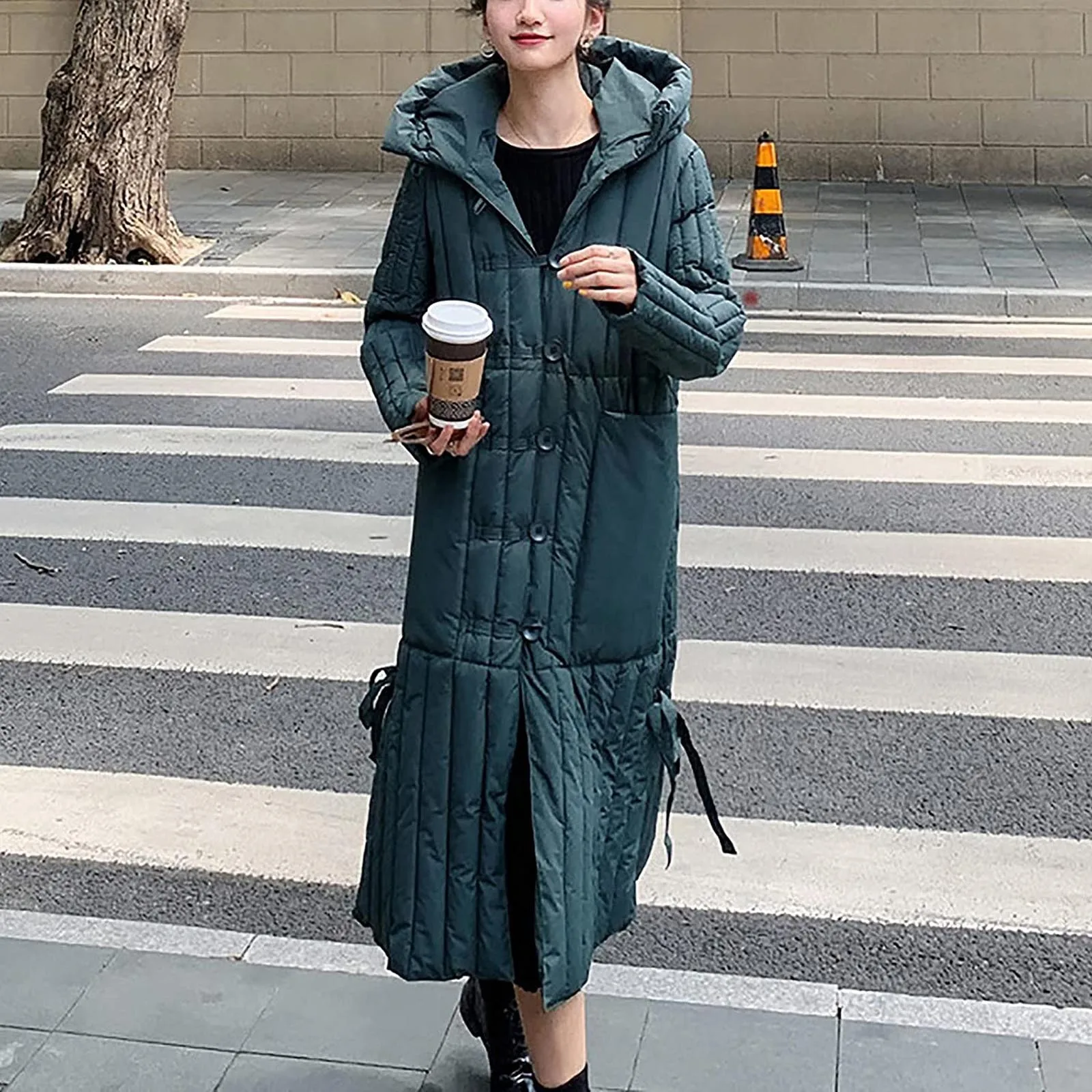 Long Thicken Hooded Down Jacket Coat Women's Korean Cotton Zipper Casual Pop Vogue Ladies Winter Padded Outerwear For Female
Long Thicken Hooded Down Jacket Coat Women's Korean Cotton Zipper Casual Pop Vogue Ladies Winter Padded Outerwear For Female