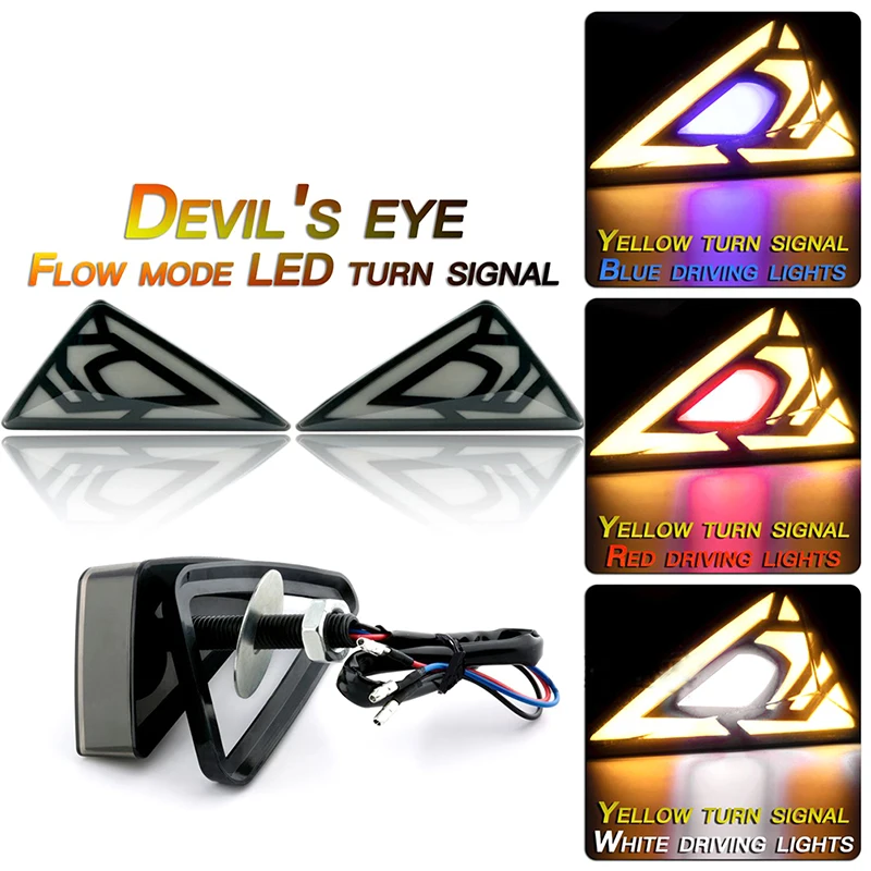 LED Motorcycle Turning Signals Light Smoke Triangle Flush Mount Waterproof Easy Installation Turn Signal Blinker Flashing Lights
LED Motorcycle Turning Signals Light Smoke Triangle Flush Mount Waterproof Easy Installation Turn Signal Blinker Flashing Lights