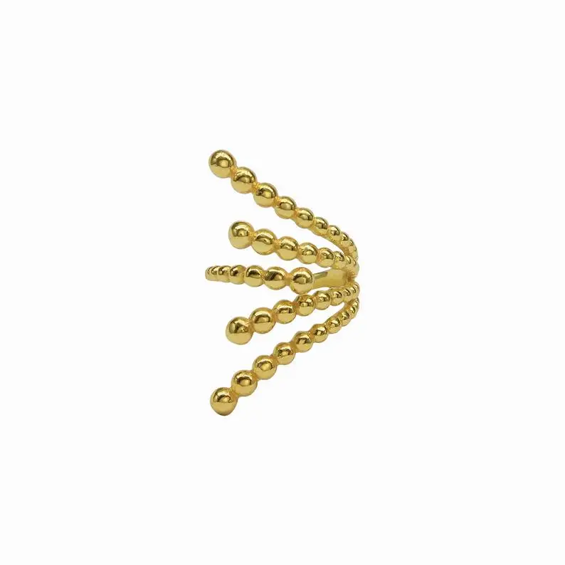 Simple Geometric Fashion Women Full Finger Jewelry Round Ball Beaded Band Multi Wrap Open Adjust Ring
Simple Geometric Fashion Women Full Finger Jewelry Round Ball Beaded Band Multi Wrap Open Adjust Ring