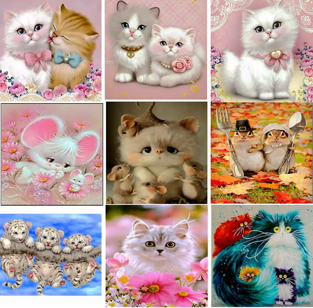 Home 5D DIY diamond painting square diamond cross stitch crafts fine arts sewing "animal cute cat" room stickers decoration gift
Home 5D DIY diamond painting square diamond cross stitch crafts fine arts sewing "animal cute cat" room stickers decoration gift
