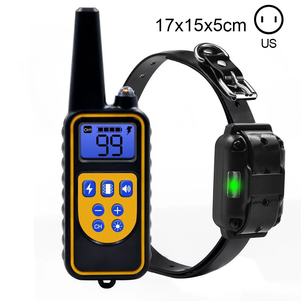 Electric Dog Training Collar Waterproof Rechargeable Remote Controller Pet with LCD for All Size Shock Vibration Sound 800m
Electric Dog Training Collar Waterproof Rechargeable Remote Controller Pet with LCD for All Size Shock Vibration Sound 800m