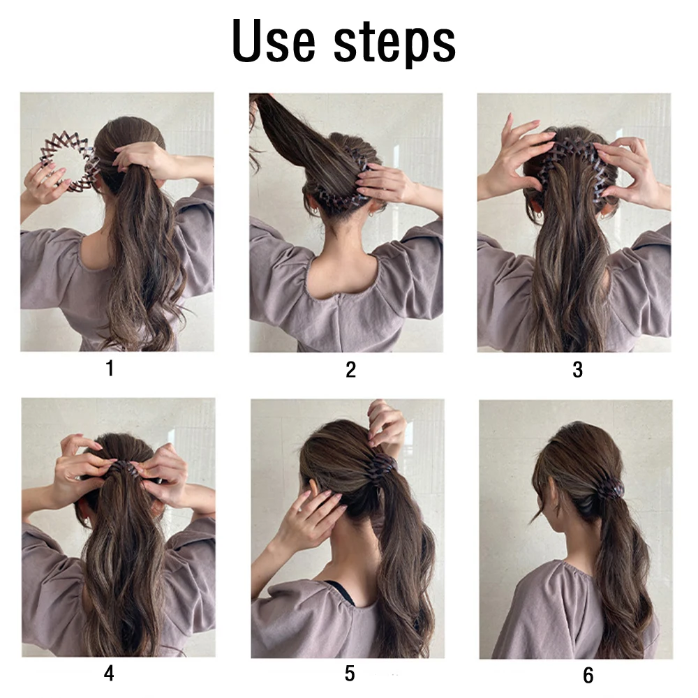 Fashion Lazy Ponytail Holder Hair Clips Women Elegant Acrylic Pumpkin Expanding Hairpin Plate Hairgrab Female Hair Accessories
Fashion Lazy Ponytail Holder Hair Clips Women Elegant Acrylic Pumpkin Expanding Hairpin Plate Hairgrab Female Hair Accessories