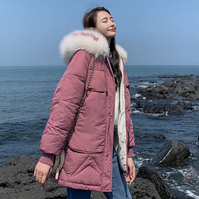 Fashion Winter Coat Women Jackets 2020 Thick Down Parkas Big Fur Hooded Cotton Long Coats Warm Windbreaker Female Outwear coat
Fashion Winter Coat Women Jackets 2020 Thick Down Parkas Big Fur Hooded Cotton Long Coats Warm Windbreaker Female Outwear coat