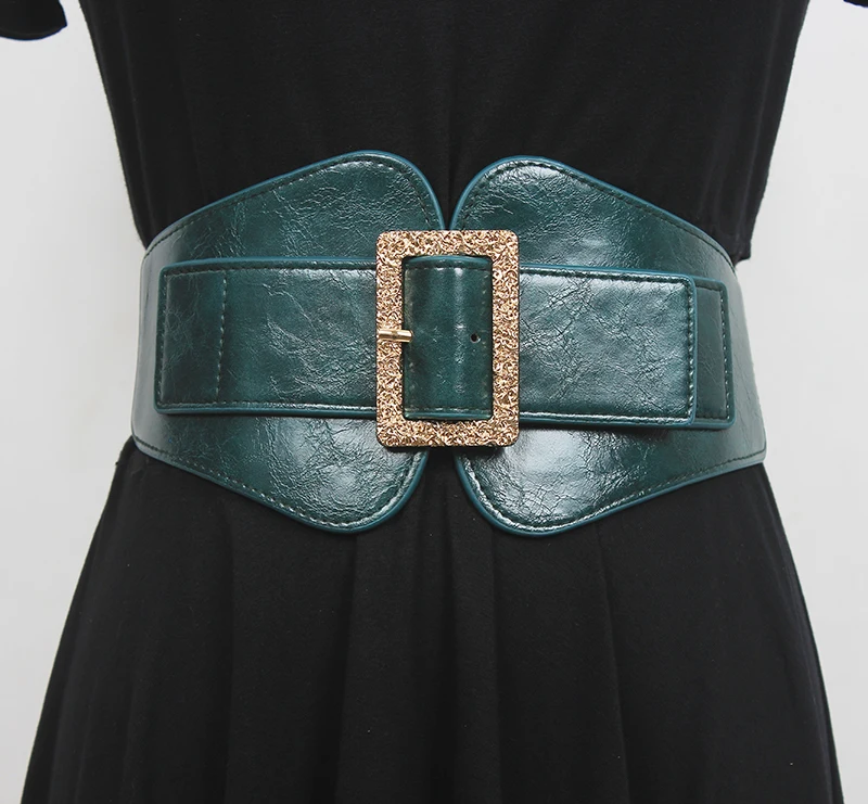 Women's Runway Fashion PU Leather Elastic Cummerbunds Female Dress Corsets Waistband Belts Decoration Wide Belt R766
Women's Runway Fashion PU Leather Elastic Cummerbunds Female Dress Corsets Waistband Belts Decoration Wide Belt R766