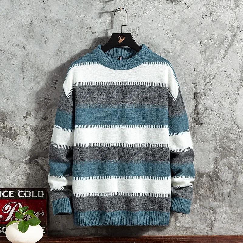 2021 New Men's Autumn Winter Pullover Wool Slim Fit Striped Knitted Sweaters Mens Brand Clothing Casual pull homme Knit shirt
2021 New Men's Autumn Winter Pullover Wool Slim Fit Striped Knitted Sweaters Mens Brand Clothing Casual pull homme Knit shirt