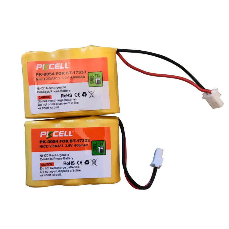 2 x PKCELL Cordless Home Phone Battery NiCd 2/3AA 400mAh 3.6V for VTech BT-17333 BT-27333
2 x PKCELL Cordless Home Phone Battery NiCd 2/3AA 400mAh 3.6V for VTech BT-17333 BT-27333