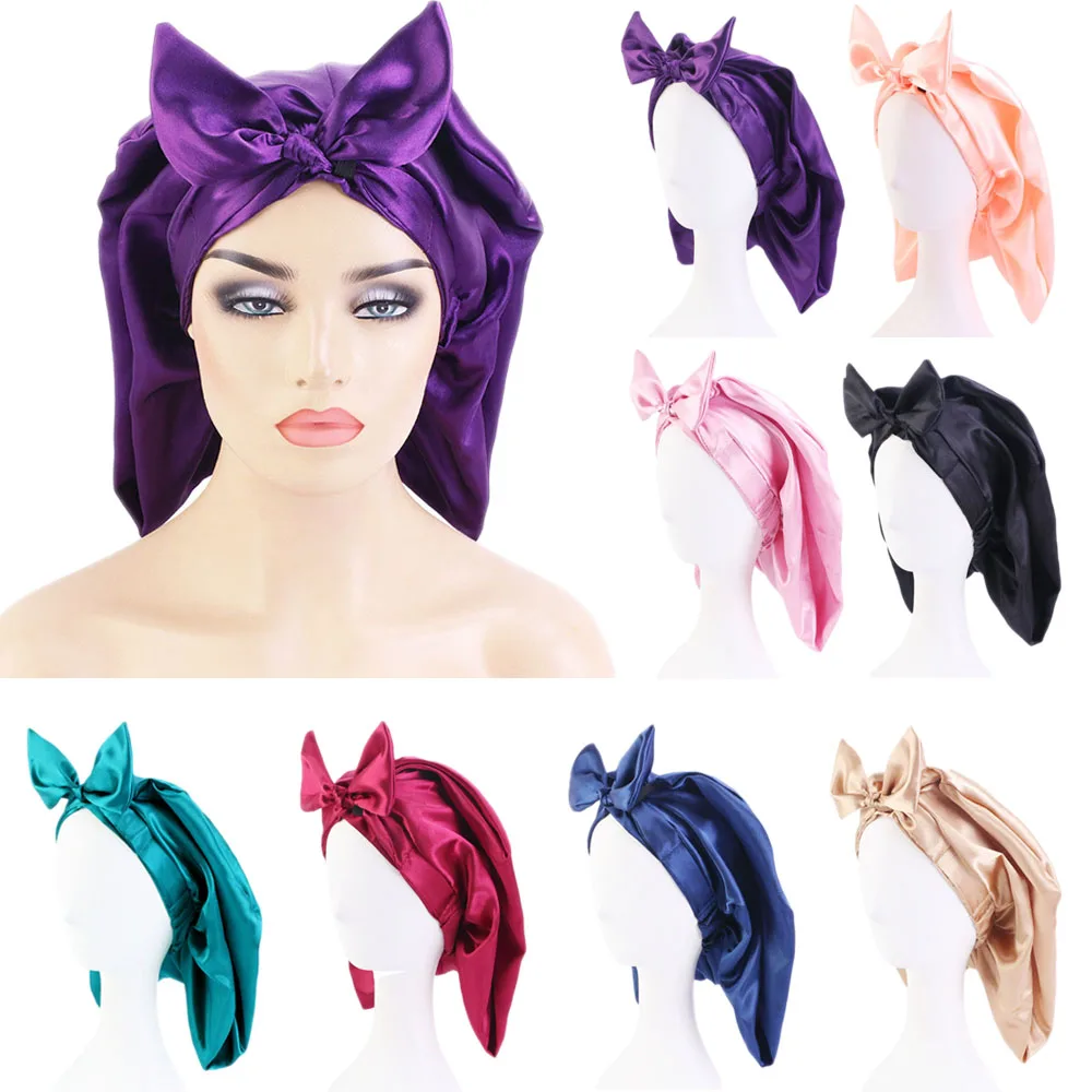 Elastic Wide Edge Satin Bonnet Long Hair Hat Sleeping Hats Wrap Night Cap Hair Care Bonnet for Women Cap Bonnet Bowknot Fashion
Elastic Wide Edge Satin Bonnet Long Hair Hat Sleeping Hats Wrap Night Cap Hair Care Bonnet for Women Cap Bonnet Bowknot Fashion