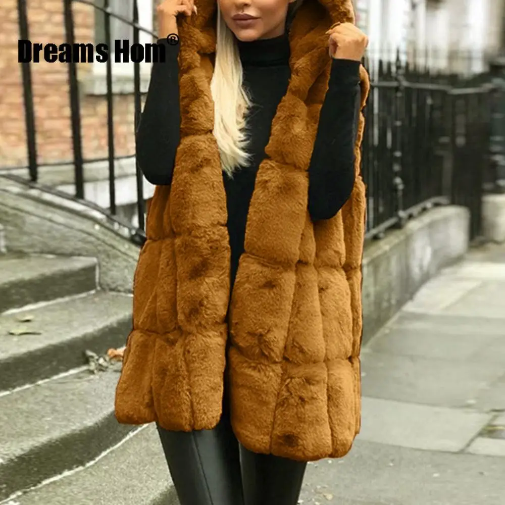 Women Solid Color Hooded Waistcoat Suitable for Fall Streetwear Jacket 2021 Women Winter Thicken Faux Fur Vest Jacket Casual
Women Solid Color Hooded Waistcoat Suitable for Fall Streetwear Jacket 2021 Women Winter Thicken Faux Fur Vest Jacket Casual