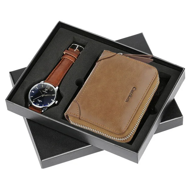 Hot creative combination set men's gift set beautifully packaged watch + Wallet Set essential for charming men
Hot creative combination set men's gift set beautifully packaged watch + Wallet Set essential for charming men