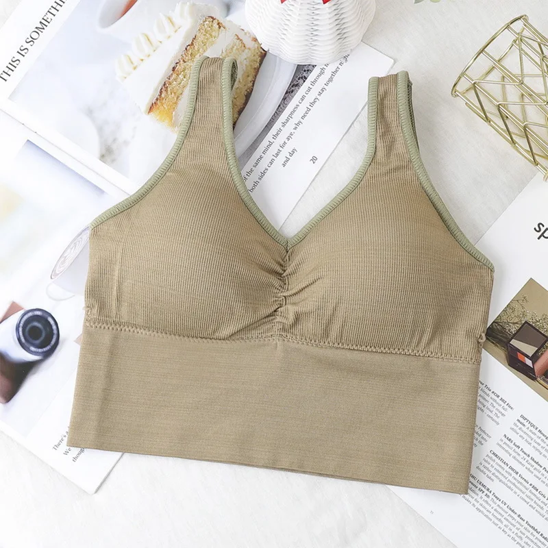 Women Tank Crop Top Seamless Underwear Female Crop Tops Sexy Lingerie Intimates Fashion With Removable Padded Tops Camisole
Women Tank Crop Top Seamless Underwear Female Crop Tops Sexy Lingerie Intimates Fashion With Removable Padded Tops Camisole