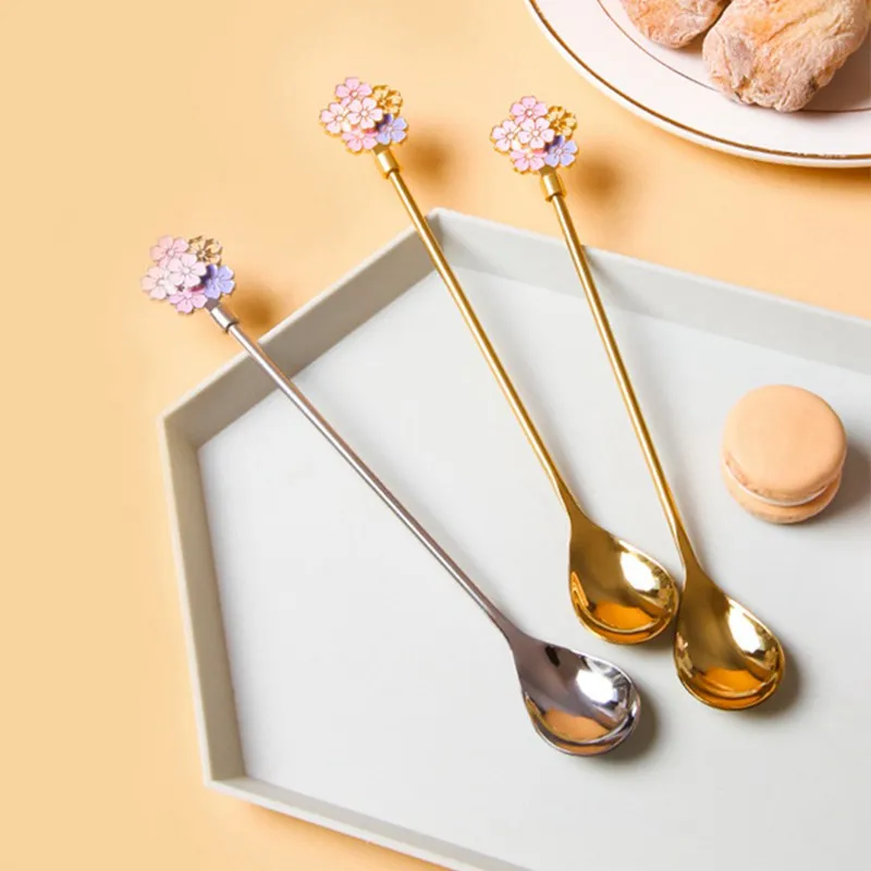 Cherry Blossoms Spoon Ice Cream Coffee Stirring Spoon Dinner Teaspoon Kitchen Cutlery Tableware
Cherry Blossoms Spoon Ice Cream Coffee Stirring Spoon Dinner Teaspoon Kitchen Cutlery Tableware