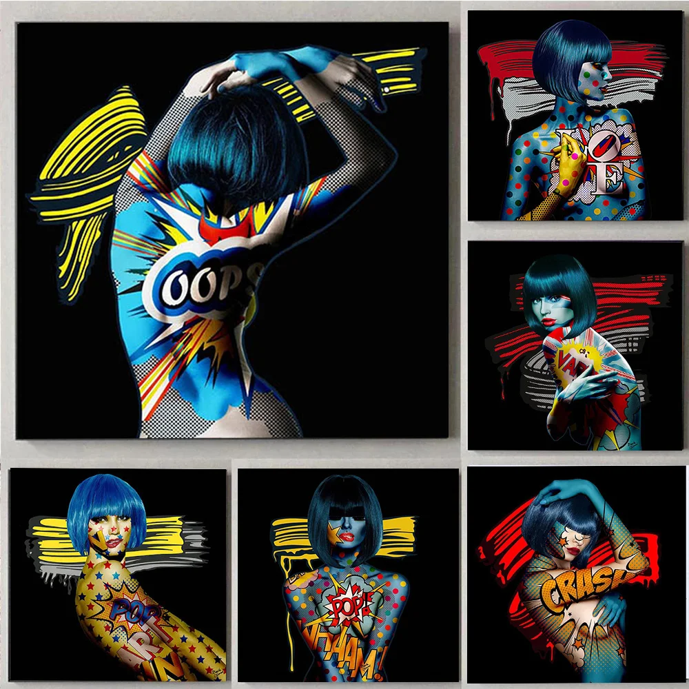 Creative Graffiti Sexy Woman Poster And Mural Color Printing Canvas Painting Nordic Art Wall Living Room Bedroom Home Decoration
Creative Graffiti Sexy Woman Poster And Mural Color Printing Canvas Painting Nordic Art Wall Living Room Bedroom Home Decoration