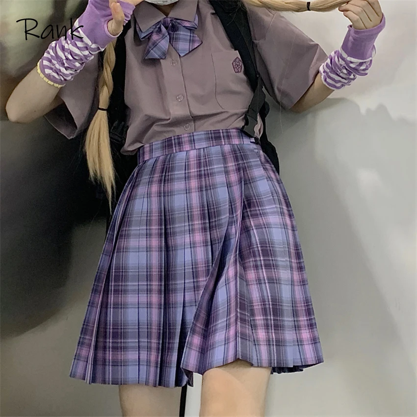 Rank Women Purple Black Goth Pleated Plaid Skirt Glir High Waist Mini Sexy Skirts Japanese School Harajuku Cosplay Anime Sailor
Rank Women Purple Black Goth Pleated Plaid Skirt Glir High Waist Mini Sexy Skirts Japanese School Harajuku Cosplay Anime Sailor