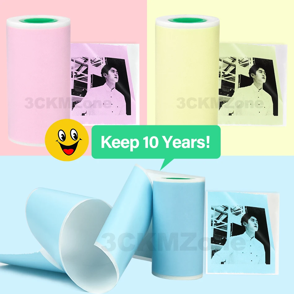 3 Rolls in one box Color sticker label Thermal paper for Photo pocker Peripage A6 A8 or Paperang Printer P1 P2 57 58*30mm
3 Rolls in one box Color sticker label Thermal paper for Photo pocker Peripage A6 A8 or Paperang Printer P1 P2 57 58*30mm