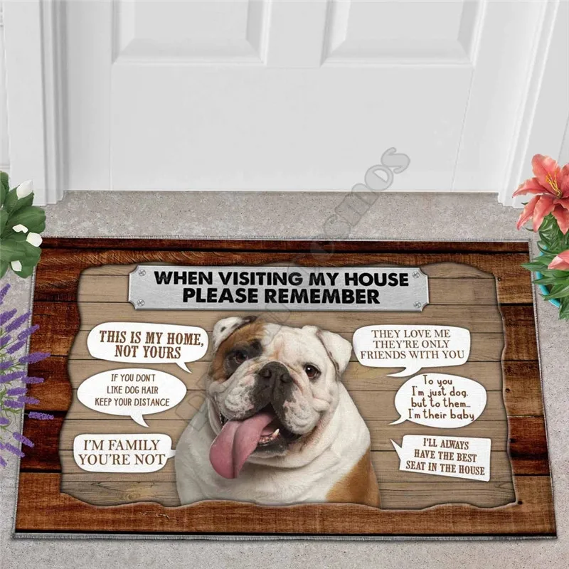 Erugear Bulldog When Visiting My House Please Remember Doormat 3D All Over Printed Doormat
Erugear Bulldog When Visiting My House Please Remember Doormat 3D All Over Printed Doormat